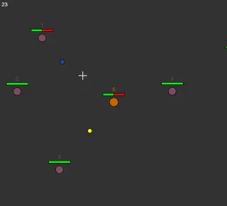 Original screenshot of my Zombie Game made with Processing.