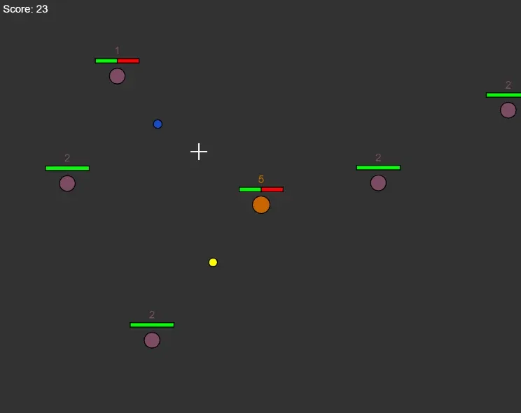 Original screenshot of my Zombie Game made with Processing.