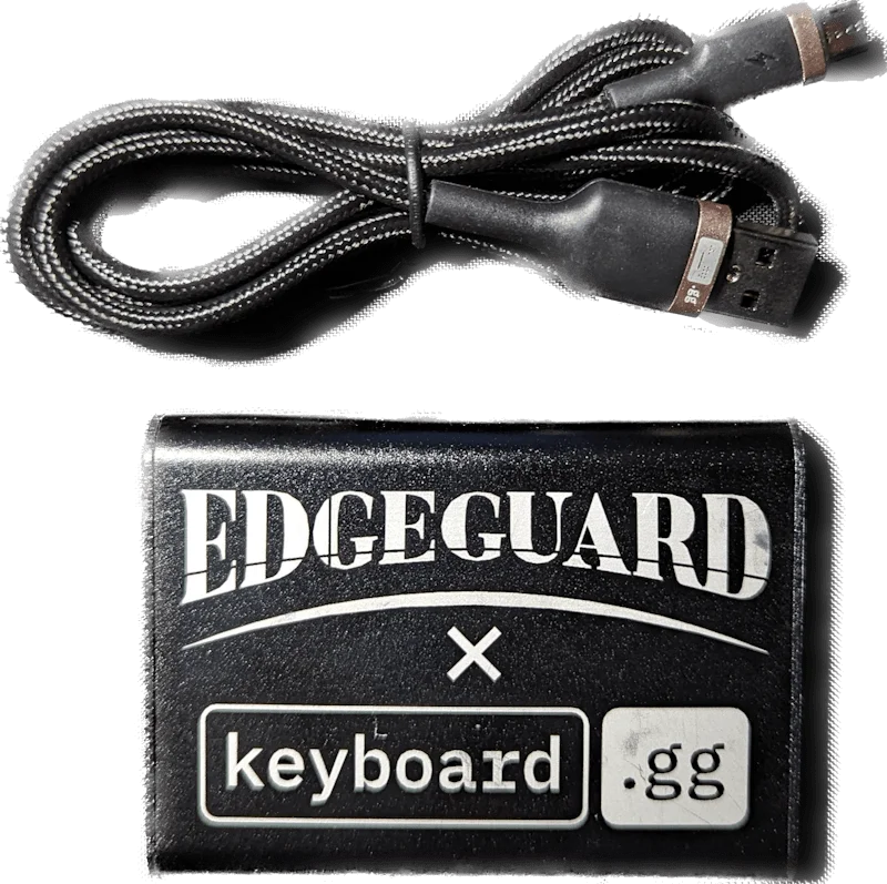 The Edgeguard adapter with its attached USB cable