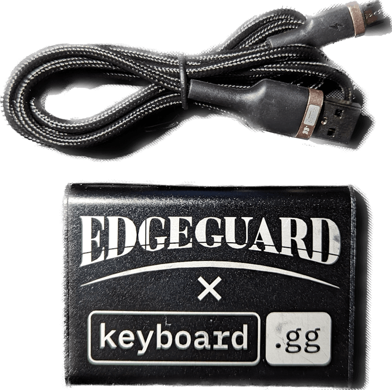 Edgeguard adapter with its attached USB cable